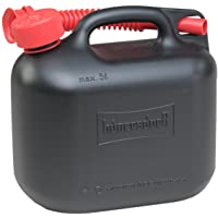 Los mejores  - Hünersdorff Bidón para carburante STANDARD 5 L- PEAD Negro- con homologación UN- accesorios rojos